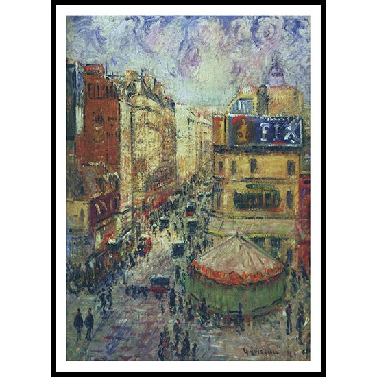 The Cligancourt Street 1920, A New Print Of a Gustave Loiseau Painting