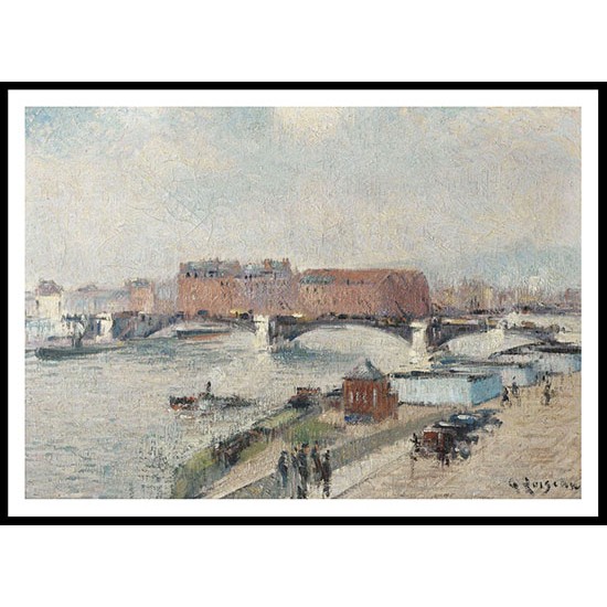 The Docks the Bridge of Boieldieu Rouen 1930, A New Print Of a Gustave Loiseau Painting