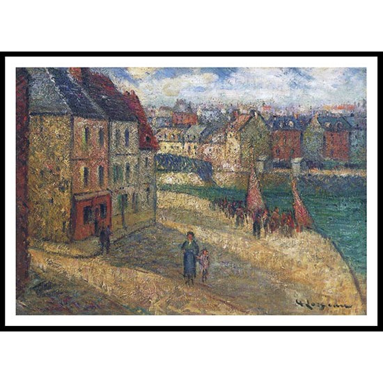 The Quay at Dieppe, A New Print Of a Gustave Loiseau Painting