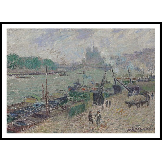 The Quay of Henri IV Paris 1918, A New Print Of a Gustave Loiseau Painting