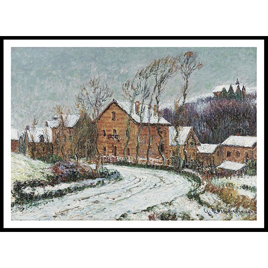 The Snow at Puys near Dieppe 1904, A New Print Of a Gustave Loiseau Painting