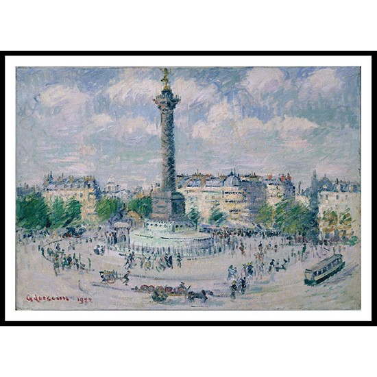 The Square of the Bastille 1922, A New Print Of a Gustave Loiseau Painting