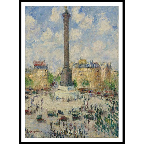 The Square of the Bastille 1927, A New Print Of a Gustave Loiseau Painting