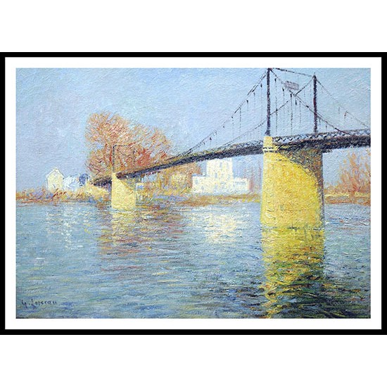 The Suspendu Bridge at Triel sur Seine 1917, A New Print Of a Gustave Loiseau Painting