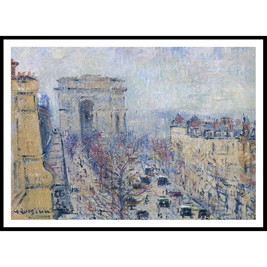 The Triumph Arch and Wagram Avenue, A New Print Of a Gustave Loiseau Painting