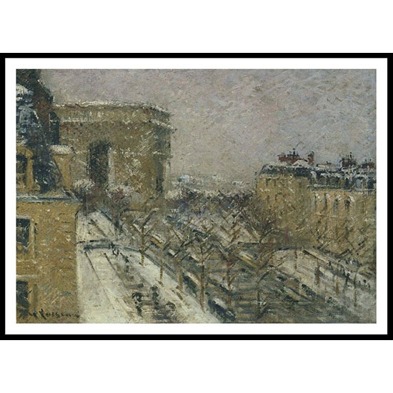 The Triumph Arch in the Snow, A New Print Of a Gustave Loiseau Painting