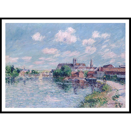 The Yonne at Auxerre 1930, A New Print Of a Gustave Loiseau Painting