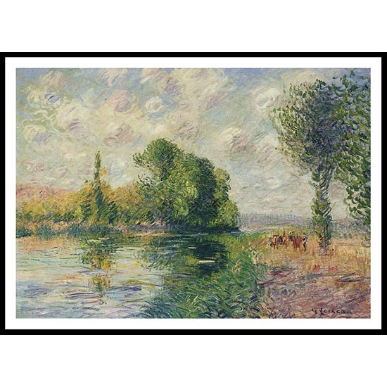 Trees and Fields Near Saint Cyrdu Vadreuil, A New Print Of a Gustave Loiseau Painting