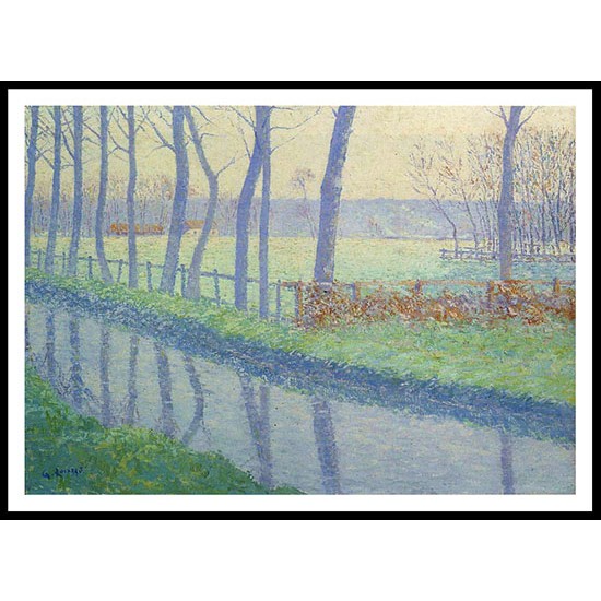 Trees by the River 1891, A New Print Of a Gustave Loiseau Painting