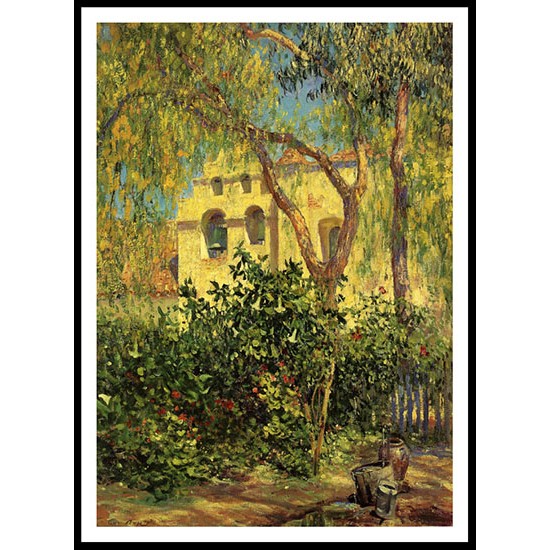 San Gabriel Mission 1914, A New Print Of a Guy Rose Painting