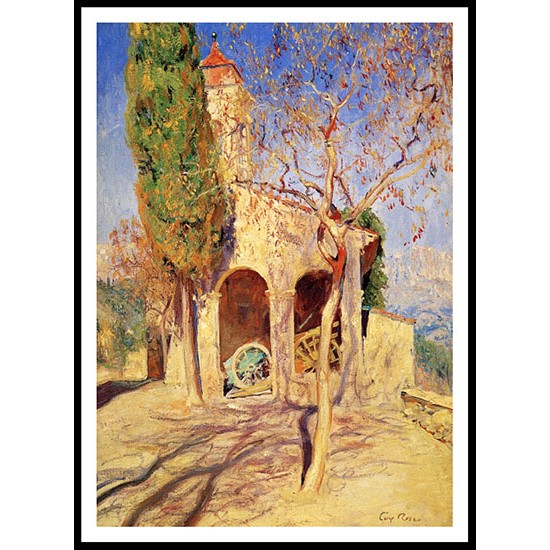 The Old Church at Cagnes, A New Print Of a Guy Rose Painting