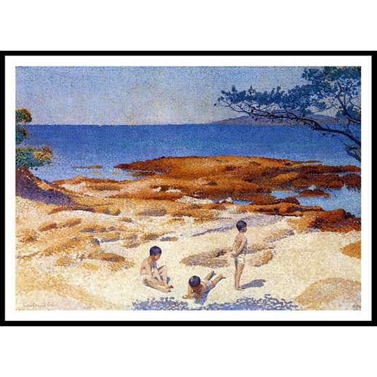 Beach at Cabasson, A New Print Of an Henri Edmond Cross Painting