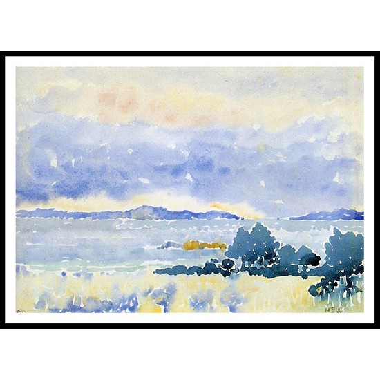 Land by the Sea, A New Print Of an Henri Edmond Cross Painting