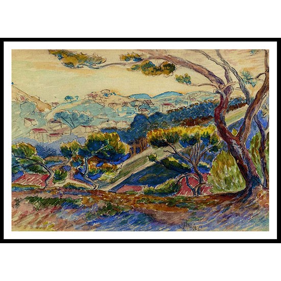 Landscape 1909, A New Print Of an Henri Edmond Cross Painting