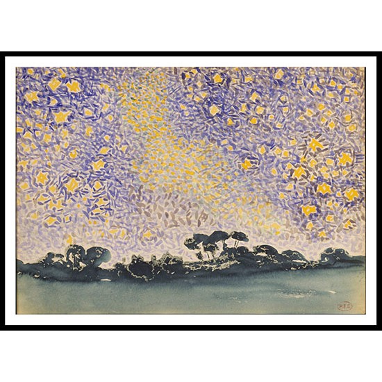 Landscape with Stars 1905 08, A New Print Of an Henri Edmond Cross Painting