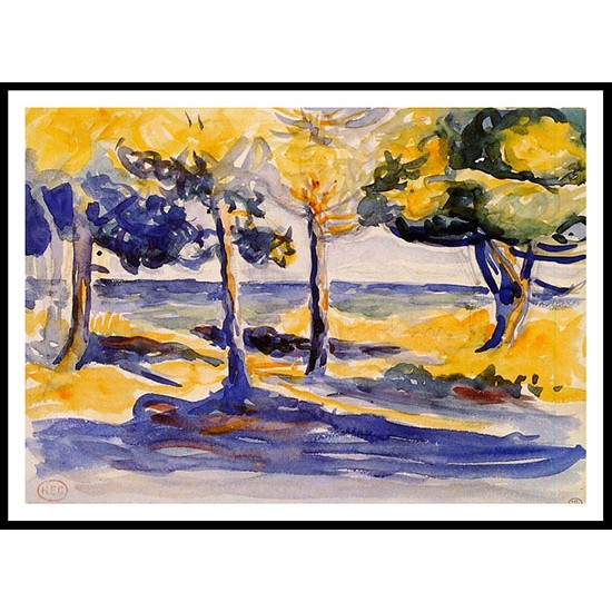 Trees by the Sea 1906 07, A New Print Of an Henri Edmond Cross Painting