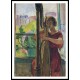 A Girl Playing a Harp, A New Print Of an Henri  Labasque Painting