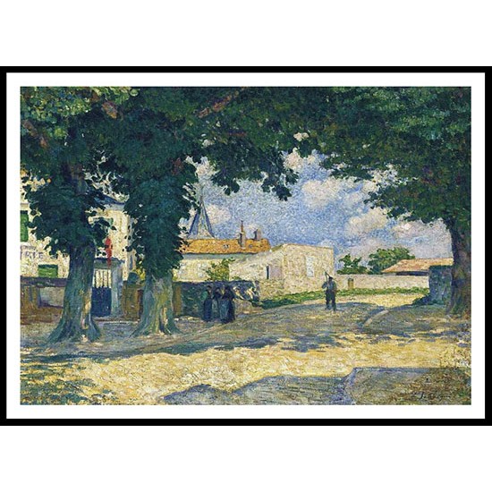 A Square in Monterain 1895, A New Print Of an Henri  Labasque Painting