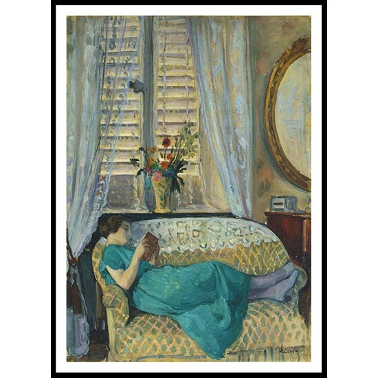 A Woman Reading, A New Print Of an Henri  Labasque Painting