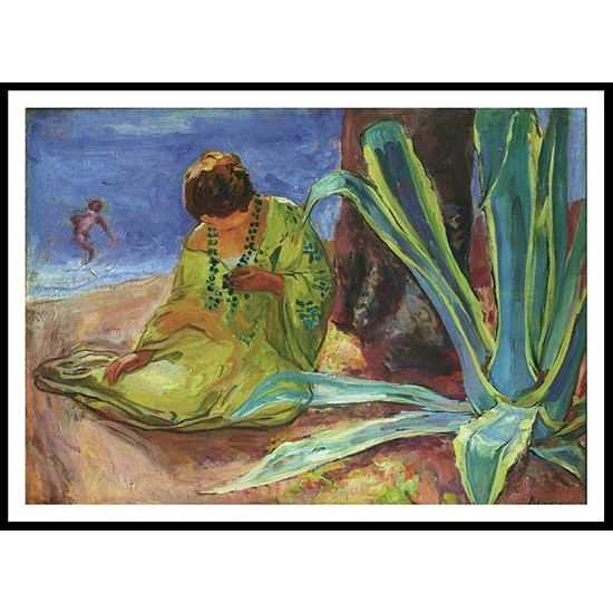 A Woman at Saint Maxime, A New Print Of an Henri  Labasque Painting