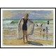 Bathers at St Jean de Mont, A New Print Of an Henri  Labasque Painting