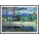 Blue Reflection in the Fountain at Pradet 1917, A New Print Of an Henri  Labasque Painting