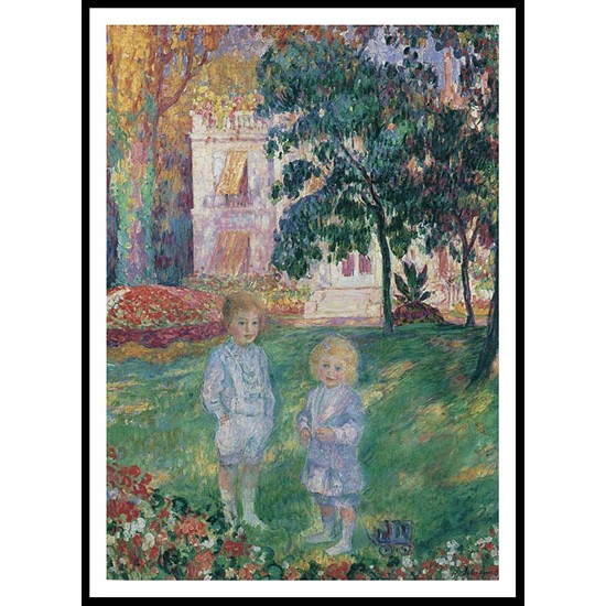 Children in the Garden 1907, A New Print Of an Henri  Labasque Painting