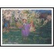 Children with Spring Flowers, A New Print Of an Henri  Labasque Painting