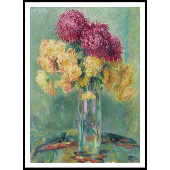 Chrysanthemums, A New Print Of an Henri  Labasque Painting