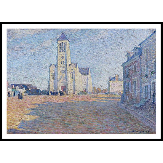 Church in the Village 1917, A New Print Of an Henri  Labasque Painting