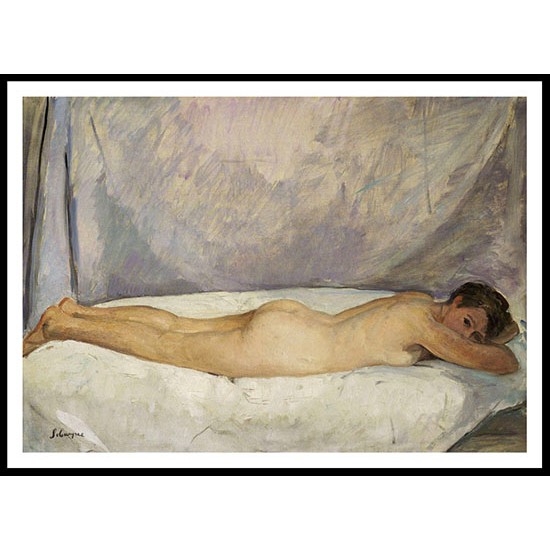 Female Nude Laying 1928, A New Print Of an Henri  Labasque Painting