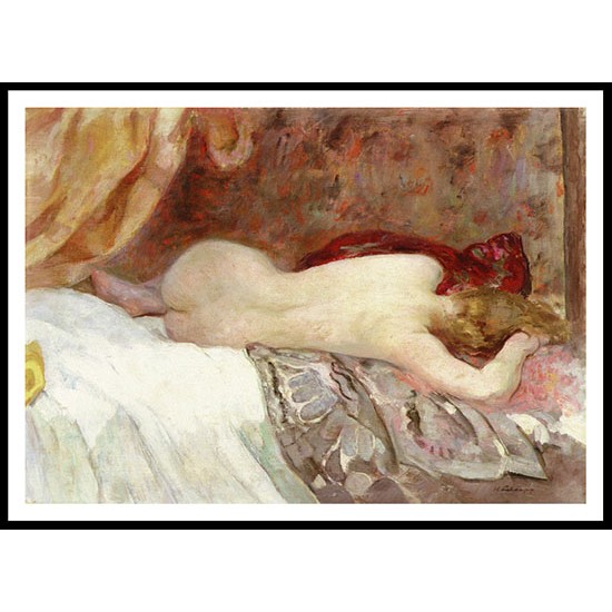 Female Nude from Back, A New Print Of an Henri  Labasque Painting