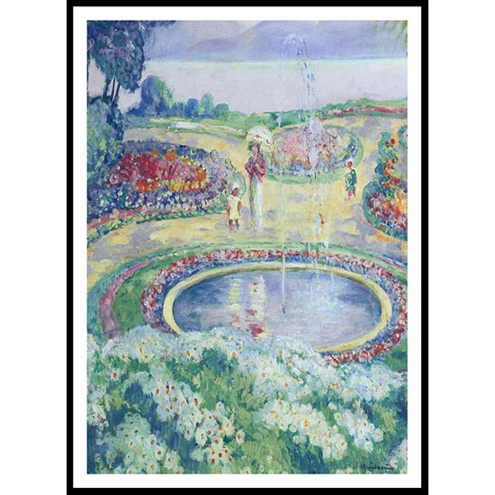 Flowering Garden 1914 15, A New Print Of an Henri  Labasque Painting