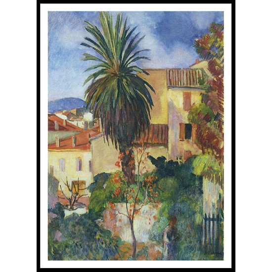 Garden at St Tropez 1907, A New Print Of an Henri  Labasque Painting