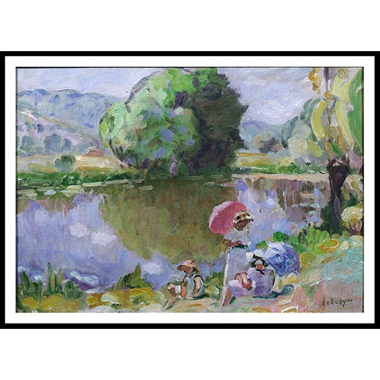 Girls by the River, A New Print Of an Henri  Labasque Painting