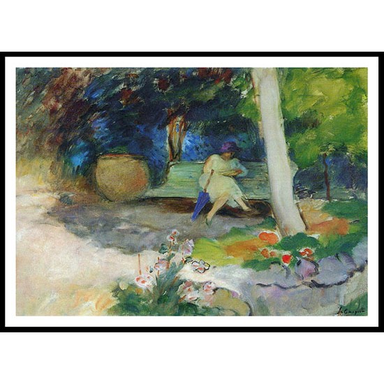 In the Garden 01, A New Print Of an Henri  Labasque Painting