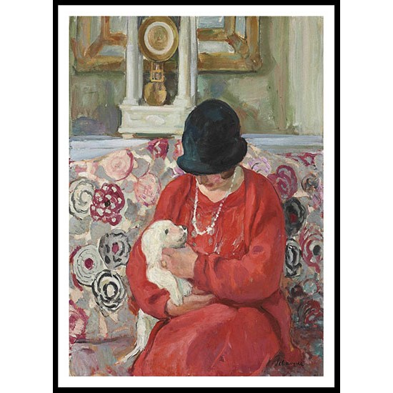 Little White Dog, A New Print Of an Henri  Labasque Painting