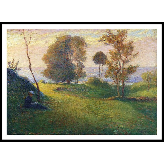 Madame Lebasque in a Breton Landscape 1898, A New Print Of an Henri  Labasque Painting