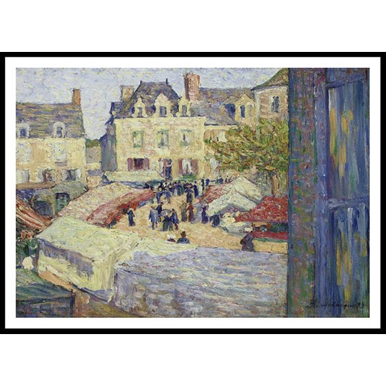 Market Place 1893, A New Print Of an Henri  Labasque Painting