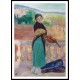 Marthe Lebasque with Violin St. Tropez 1920, A New Print Of an Henri  Labasque Painting