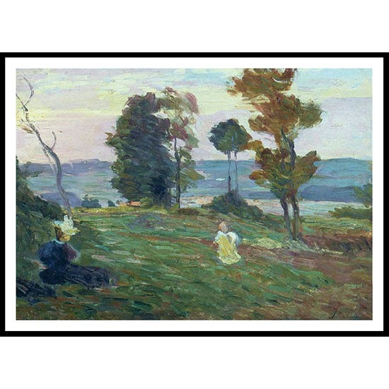 Mother and Child in the Fields, A New Print Of an Henri  Labasque Painting