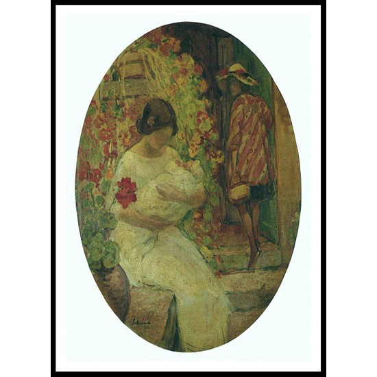 Motherhood 1912, A New Print Of an Henri  Labasque Painting