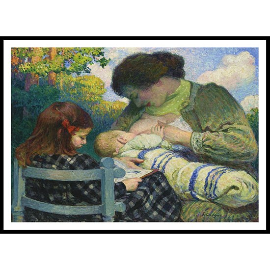 Motherhood Madame Lebasque and Her Children 1905, A New Print Of an Henri  Labasque Painting