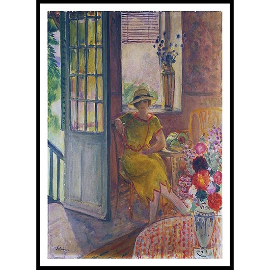 Nono in a Yellow Dress 1925, A New Print Of an Henri  Labasque Painting