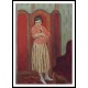 Nono in front of Red Folding Screen, A New Print Of an Henri  Labasque Painting