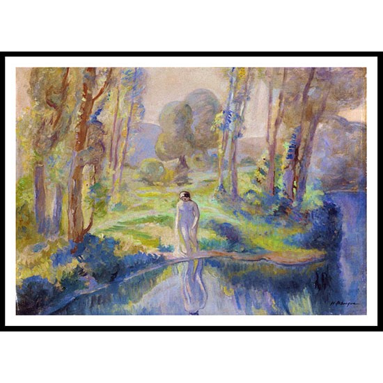 Nymph by the Lake, A New Print Of an Henri  Labasque Painting