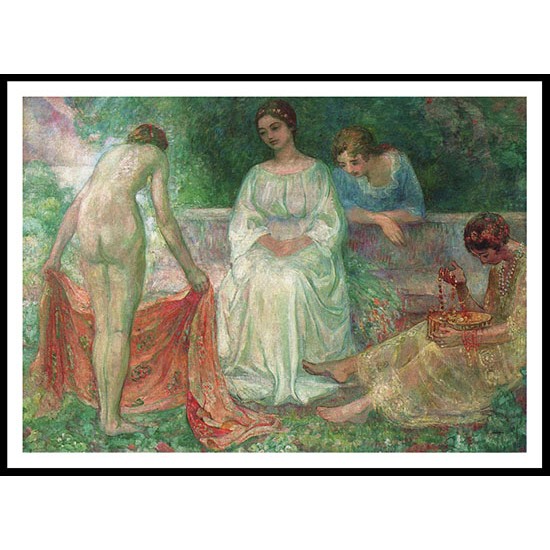 Offering in the Garden, A New Print Of an Henri  Labasque Painting