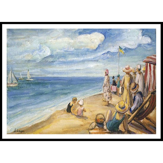 On the Beach 02, A New Print Of an Henri  Labasque Painting