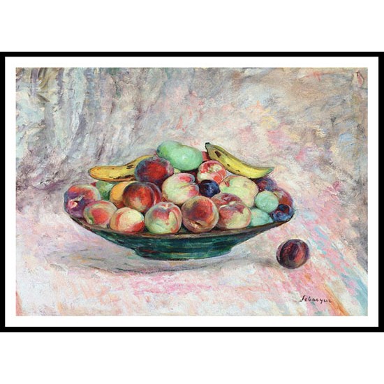 Plate of Fruit, A New Print Of an Henri  Labasque Painting