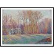 Poplars in Autumn near Chalifert 1900, A New Print Of an Henri  Labasque Painting